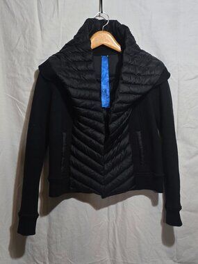 KIT and ACE Women's Ella Wrap Jacket Cotton Cashmere Down Filled Jacket Black 6